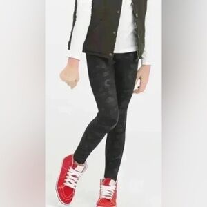 SPANX Kids Black Camouflage soft stretchy Leggings L